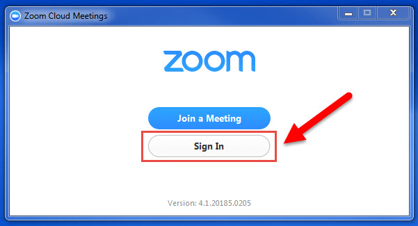 Zoom Sign In